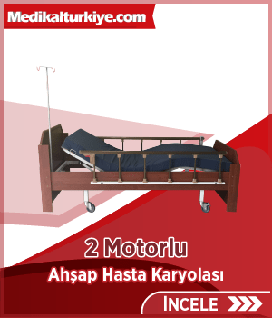 2 Motorlu Ahşap Hasta Karyolası
